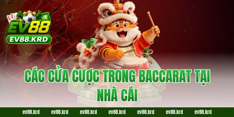Các cửa cược trong Baccarat tại nhà cái 